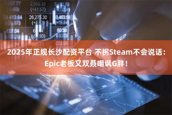 2025年正规长沙配资平台 不拐Steam不会说话：Epic老板又双叒嘲讽G胖！