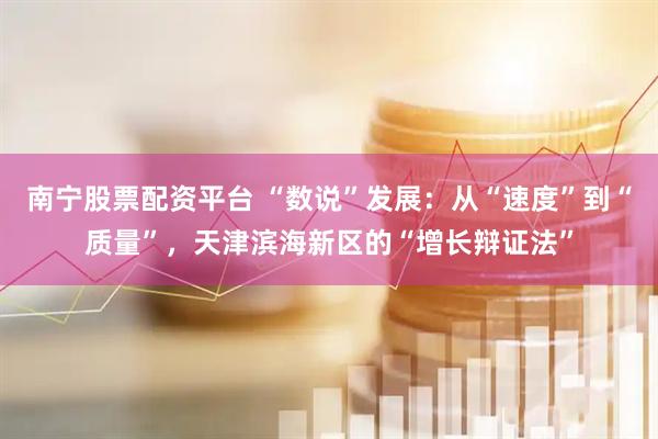 南宁股票配资平台 “数说”发展：从“速度”到“质量”，天津滨海新区的“增长辩证法”